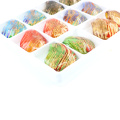 MC0011 12pcs / caja a rayas de cristal de Murano gotas grandes colgantes de la hoja de murano